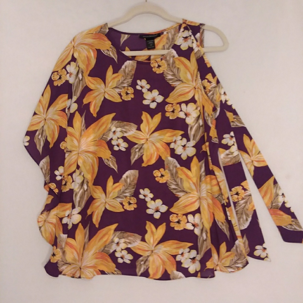 Ashley Stewart Tropical Blouse